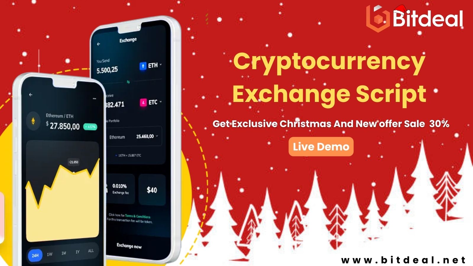 Get A Exclusive Christmas & New year Sale 30% Offer on Cryptocurrency Exchange Script