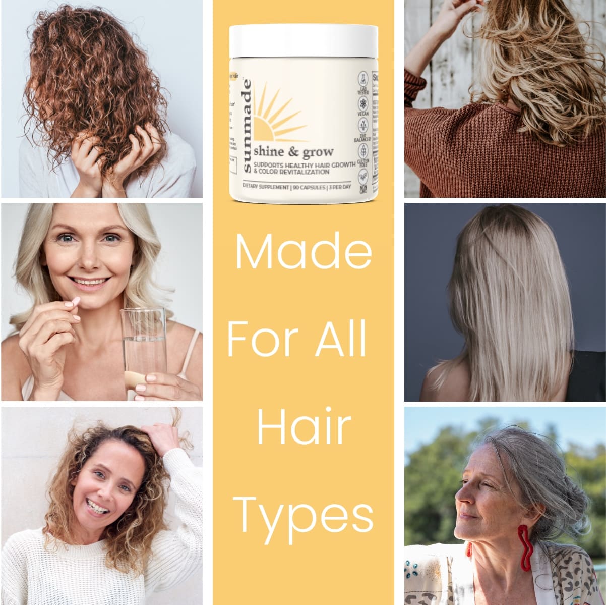 Make Your Hair Thicker With Sunmade Hair Growth Supplements