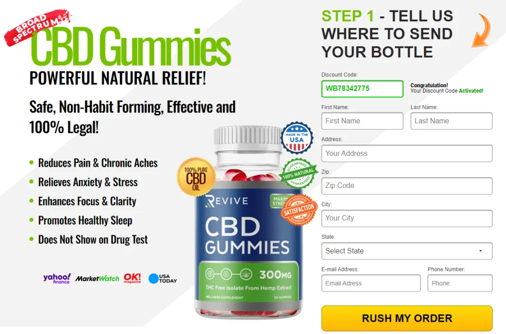 Reviv CBD Gummies Review Where To Buy, Pros And Cons! Ingredients, Side Effects & Complaints!
